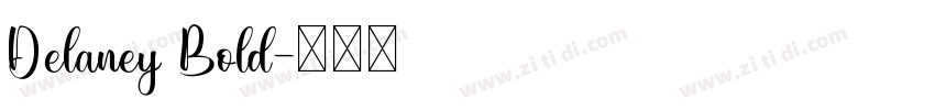 Delaney Bold字体转换